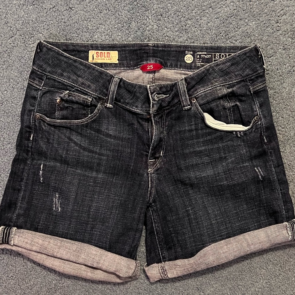 SOLD DESIGN LAB  cuffed denim shorts